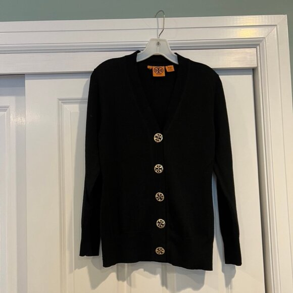 Tory Burch Black Wool Cardigan size S - Picture 2 of 5
